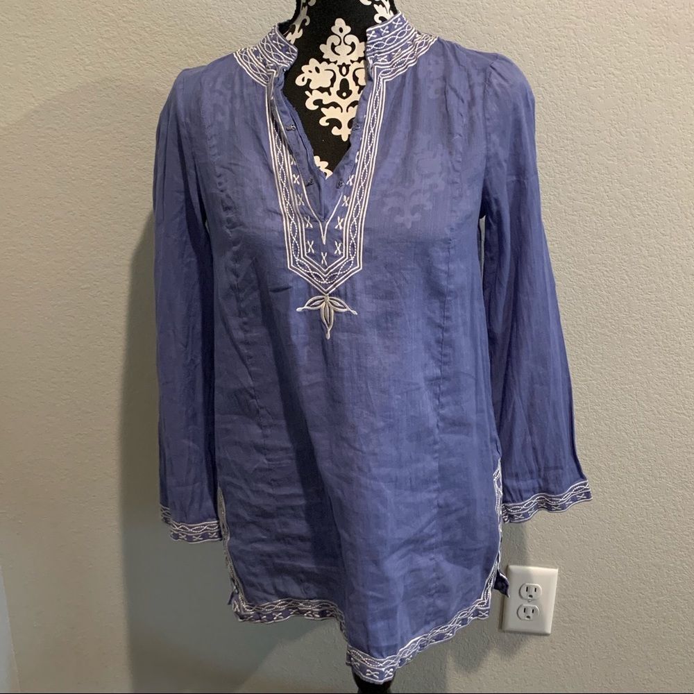 Zara boho sheer tunic blouse